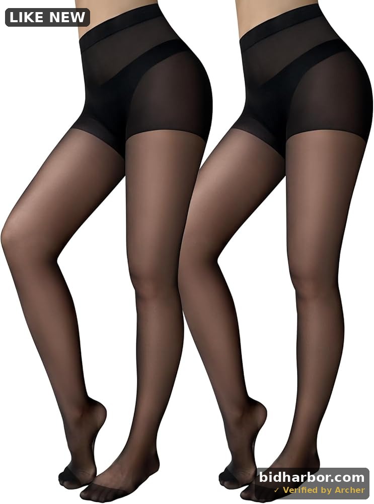 Size S - Jamieya Women's Sheer Tights - 2 Pairs