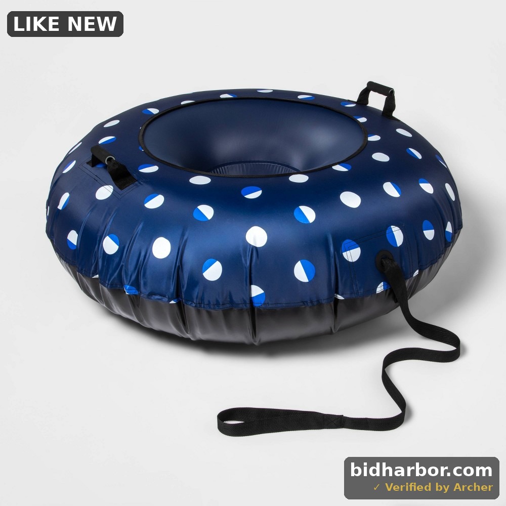 48" Heavy Duty Snow Tube with Fabric Cover Blue/Black/White
