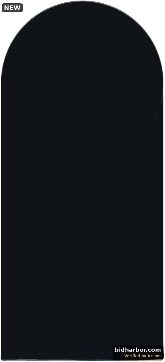 AIBIIN 2x5ft Solid Black Color Arch Shape Backdrop Round Top Backdrop Arch Frame Cover 2-Sided Fit Background Stand for Wedding Ceremony Birthday Party Baby Shower Banquet Decoration