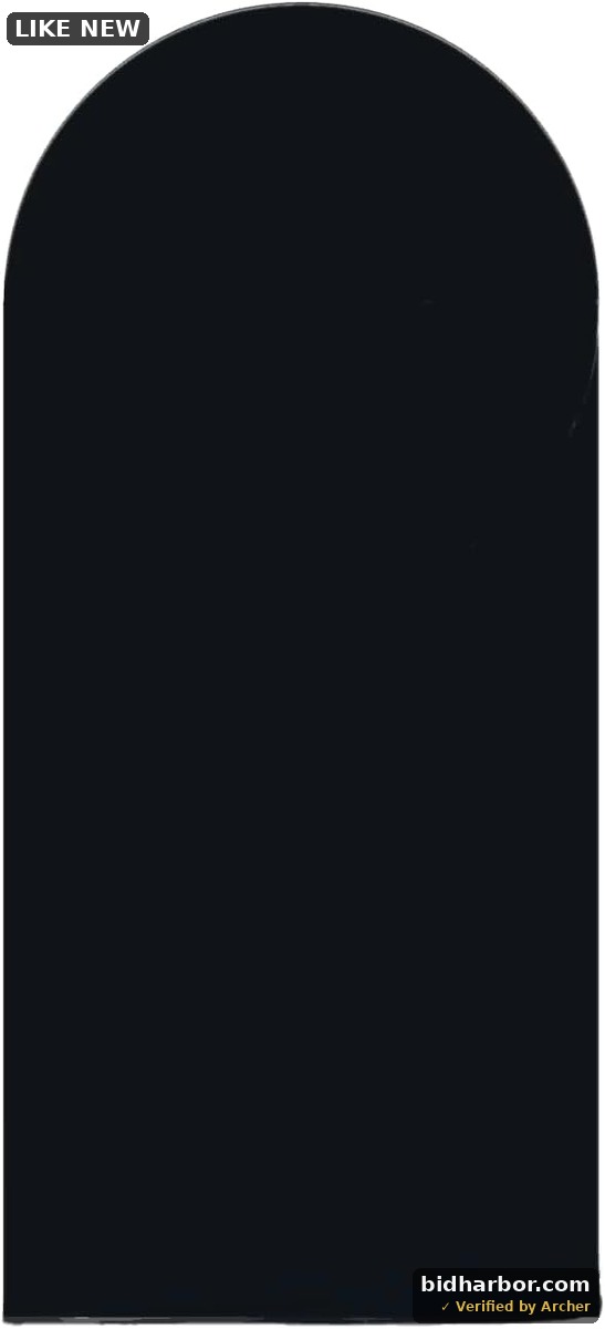 AIBIIN 2x5ft Solid Black Color Arch Shape Backdrop Round Top Backdrop Arch Frame Cover 2-Sided Fit Background Stand for Wedding Ceremony Birthday Party Baby Shower Banquet Decoration