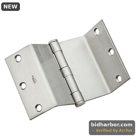 National Hardware N236-021 DPBF248 Swing Clear Hinge in Satin Chrome 3-1/2 Inch