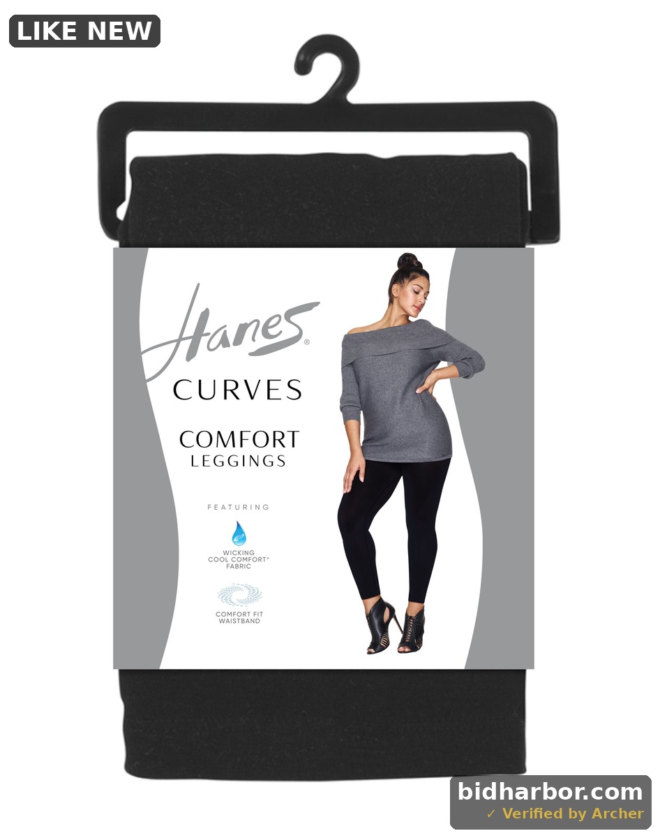 Hanes Curves Comfort Leggings Black 3X/4X Women S