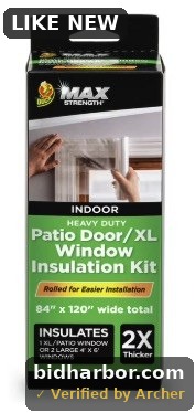 Duck Max Strength 84 in. X 120 in. Rolled Insulation Film Window Kit Fits Patio Door/XL Window
