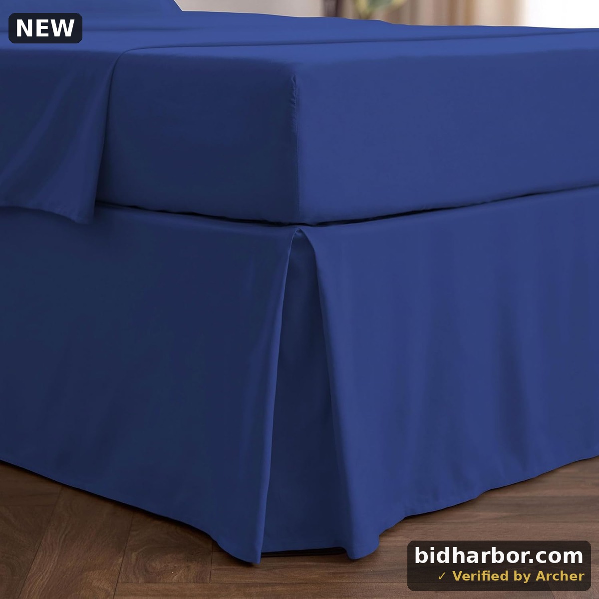 Twin Size Bed Skirt - Bed Frame and Box Spring Cover - 15-Inch Tailored Drop Pleated Dust Ruffle - Luxury Bedding - Easy Fit, Wrinkle, Fade, Stain Resistant - 1 Bedskirt (Twin, Royal Blue)