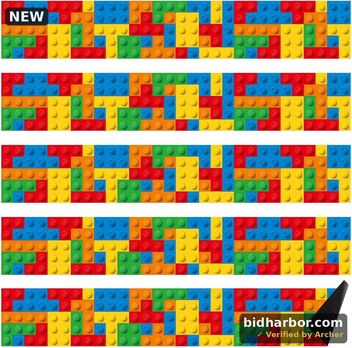 Capoda Magnetic Building-Block Bulletin Board Borders, 24 Pieces