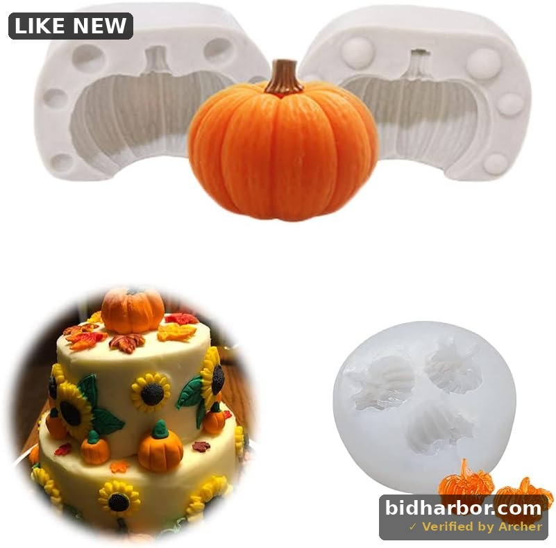 Halloween Pumpkin Silicone Molds Resin Candle Clay Fondant Ice Cube Gumpaste Chocolate Dough Mold (Pumpkin Mold)