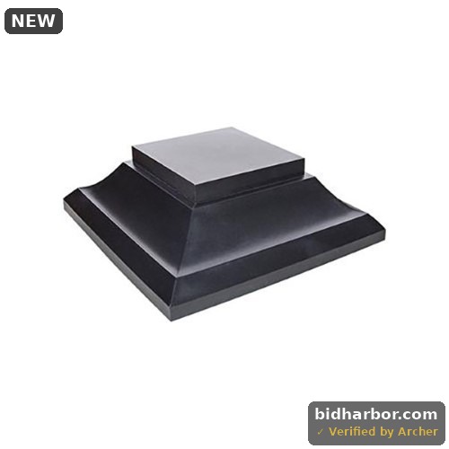 NuvoIron SPC23 Plastic Pyramid 6" x 6" Post Camp, Fits Over a Nominal 6" x 6" Post (5 1/2" x 5 1/2" Actual), Black