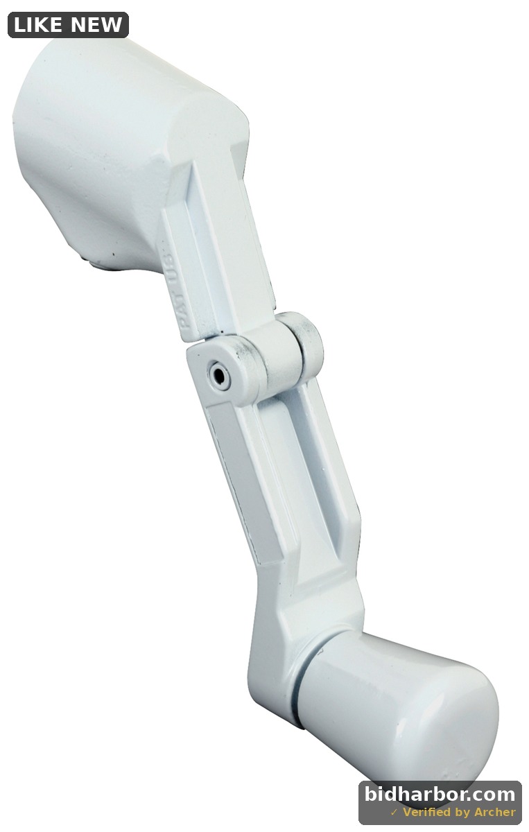 Universal, Diecast, White, Folding Crank Handle for Casement Windows Single Pack