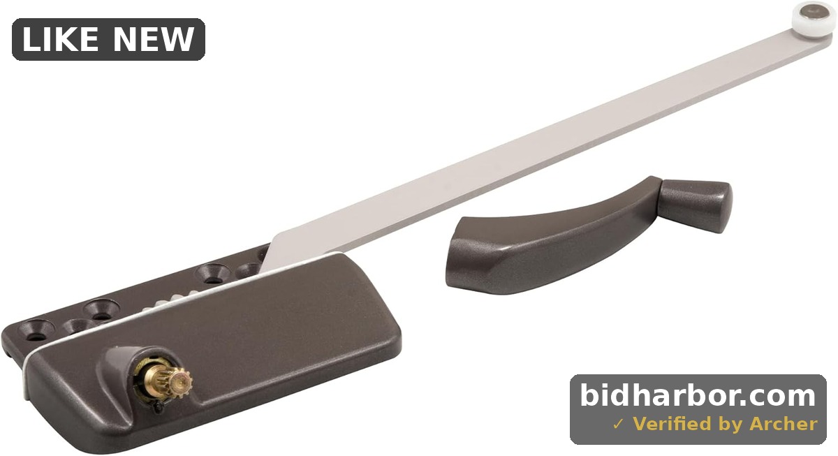 Truth TH 23023 9-1/2 In. Single-Arm Right-Hand Casement Operator with Crank Bronze Finish (Single Pack)