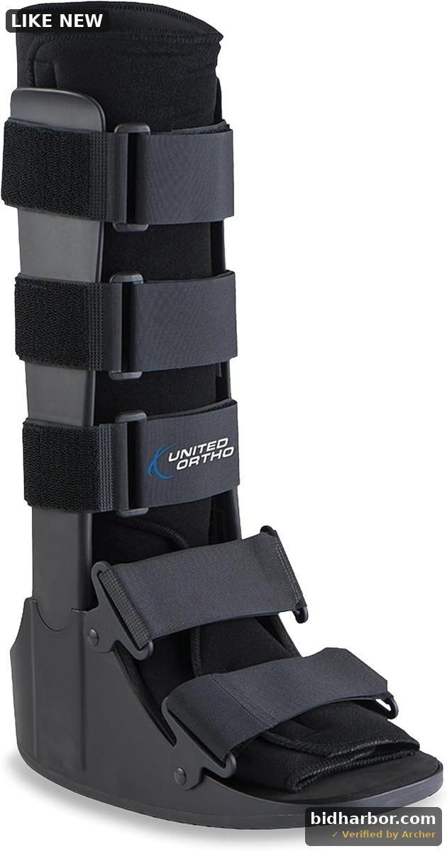United Ortho USA14007 Cam Walker Fracture Boot, Large, Black