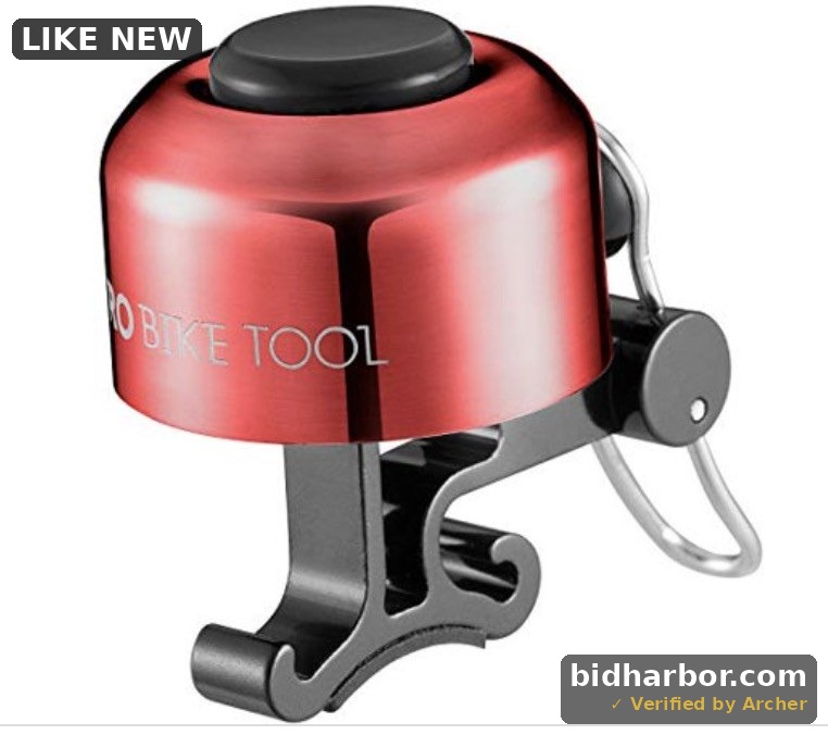 PRO BIKE TOOL Bicycle Bell for Handlebars - Crisp Clear & Long Sound (Red)