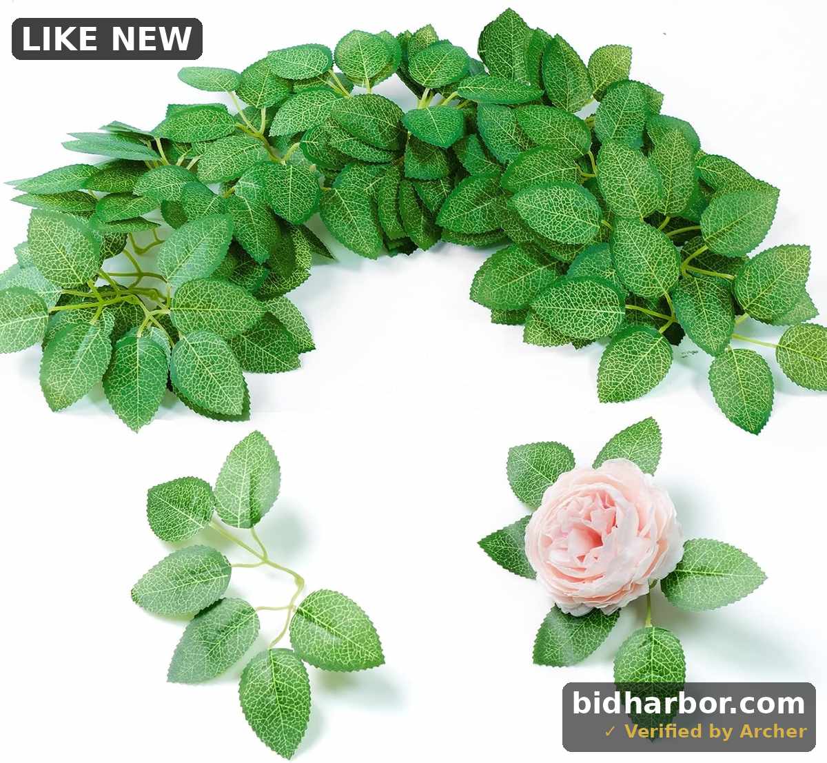 Artificial Green Leaves 50Pcs Silk Greenery Fake Rose Flower Leaves Rose Leaves Decoration for DIY Wedding Birthday Party Bouquets Home Decoration