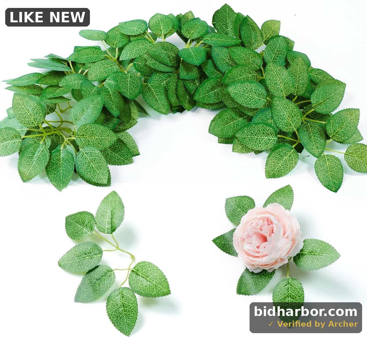 Artificial Green Leaves 50Pcs Silk Greenery Fake Rose Flower Leaves Rose Leaves Decoration for DIY Wedding Birthday Party Bouquets Home Decoration