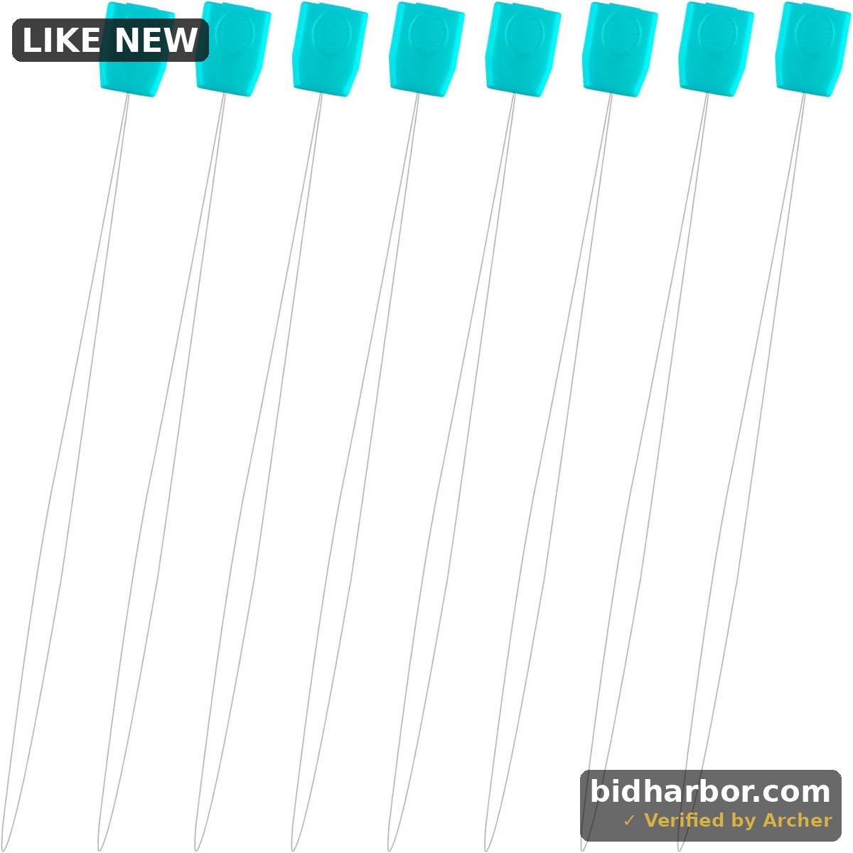 8PCS Long Punch Needle Threaders, 7.87 Inch Metal Needle Threading Tool for Embroidery Floss, Stitching Sewing Needlepoint Accessories for Cross Stitch DIY Crafts