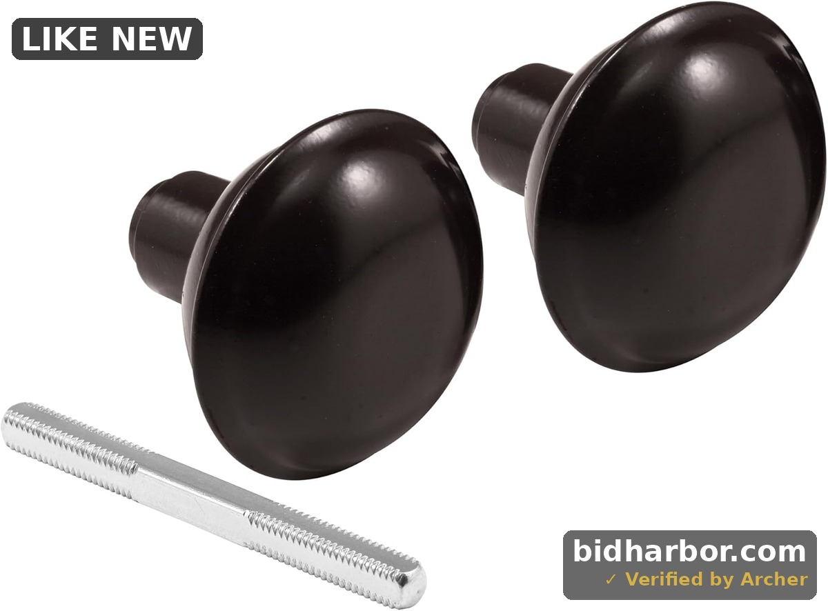 Prime-Line E 2499 Solid Brass Vintage Door Knob Spindle Set, 2-1/4 In. Outside Diameter, Bronze (Single Pack)