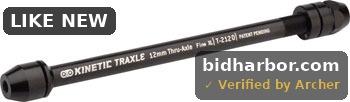 Kinetic Traxle Thru Axle 12mm Fine Thread 195mm Length for 142x12 Syntace X12 Axles