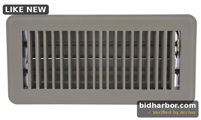 EZ-FLO 4 X 10 Inch (Duct Opening) Floor Register Vent Cover One-Way Ventilation Register Diffuser Solid Steel HVAC Air Vent Cover Brown 61602