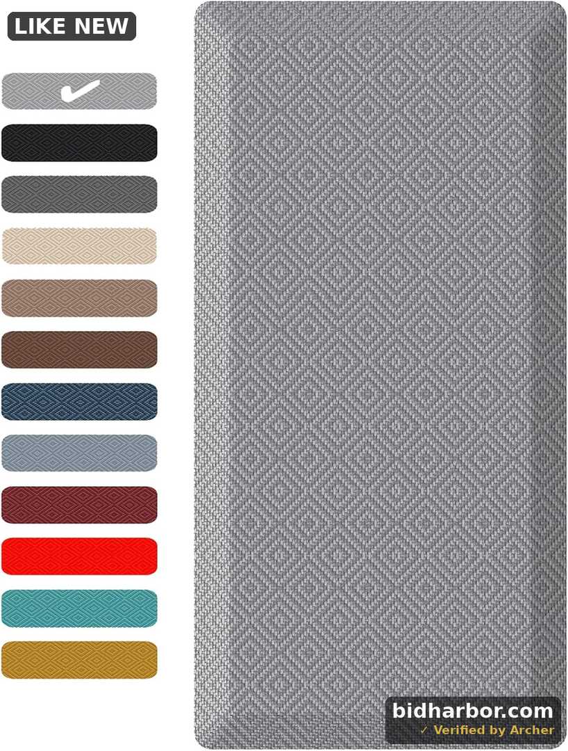 Ophanie Kitchen mats for Floor, Kitchen Rugs, 20x32 Anti Fatigue Standing Cushioned Mat, Waterproof, Comfort Ergonomic mat for Office, Home, Sink, 3/4 inch Thick Memory Foam Grey Non-Slip Bottom