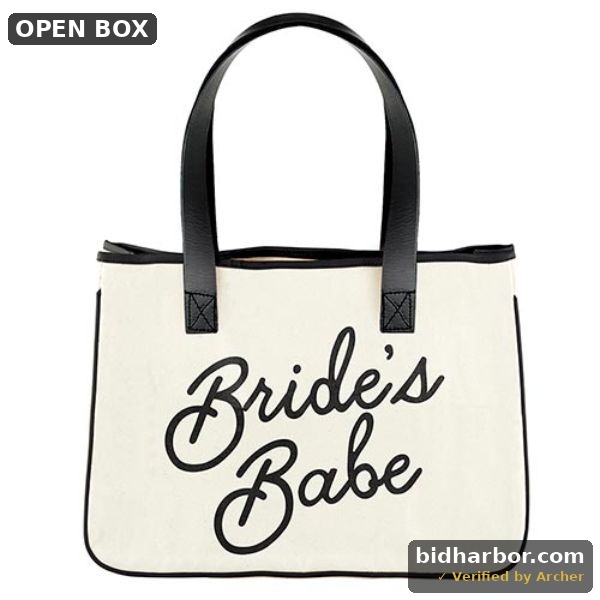 10-06301-046 Mini Canvas Tote - Bride Babe