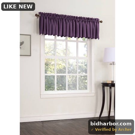 Sun Zero Gramercy Room Darkening Window Valance - 54' X 18', Purple