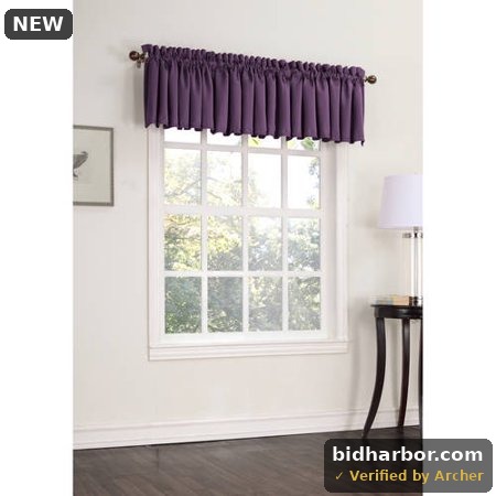 Sun Zero Gramercy Room Darkening Window Valance - 54' X 18', Purple