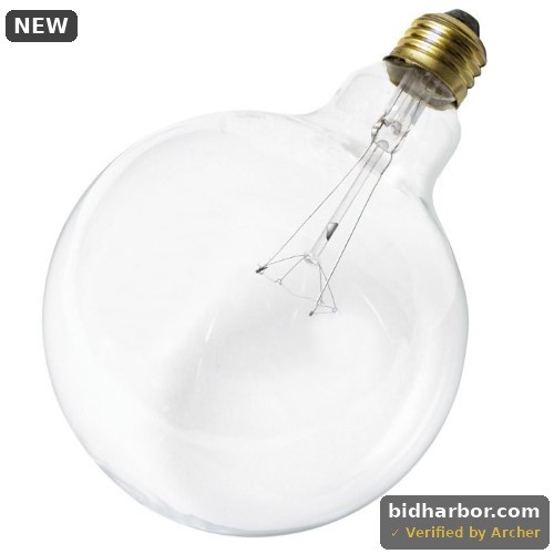60 W G40 Incandescent - Clear - 4000 Hours - 580L - Medium Base - 120V