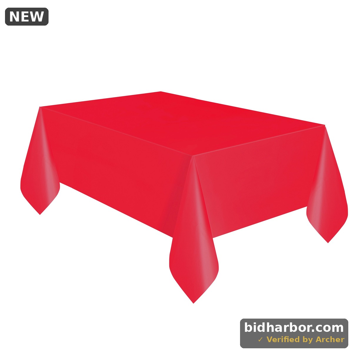 Way to Celebrate! Red Plastic Party Tablecloth 108in X 54in