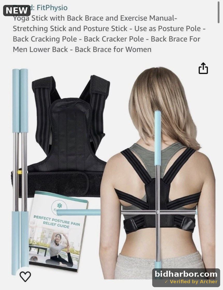 Yoga Stick & With Adjustable Posture Brace