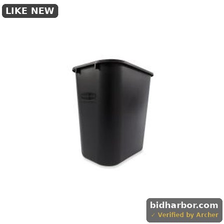 Rubbermaid Commercial Deskside Wastebasket — 28-1/8 qt, Black (FG295600BLA)