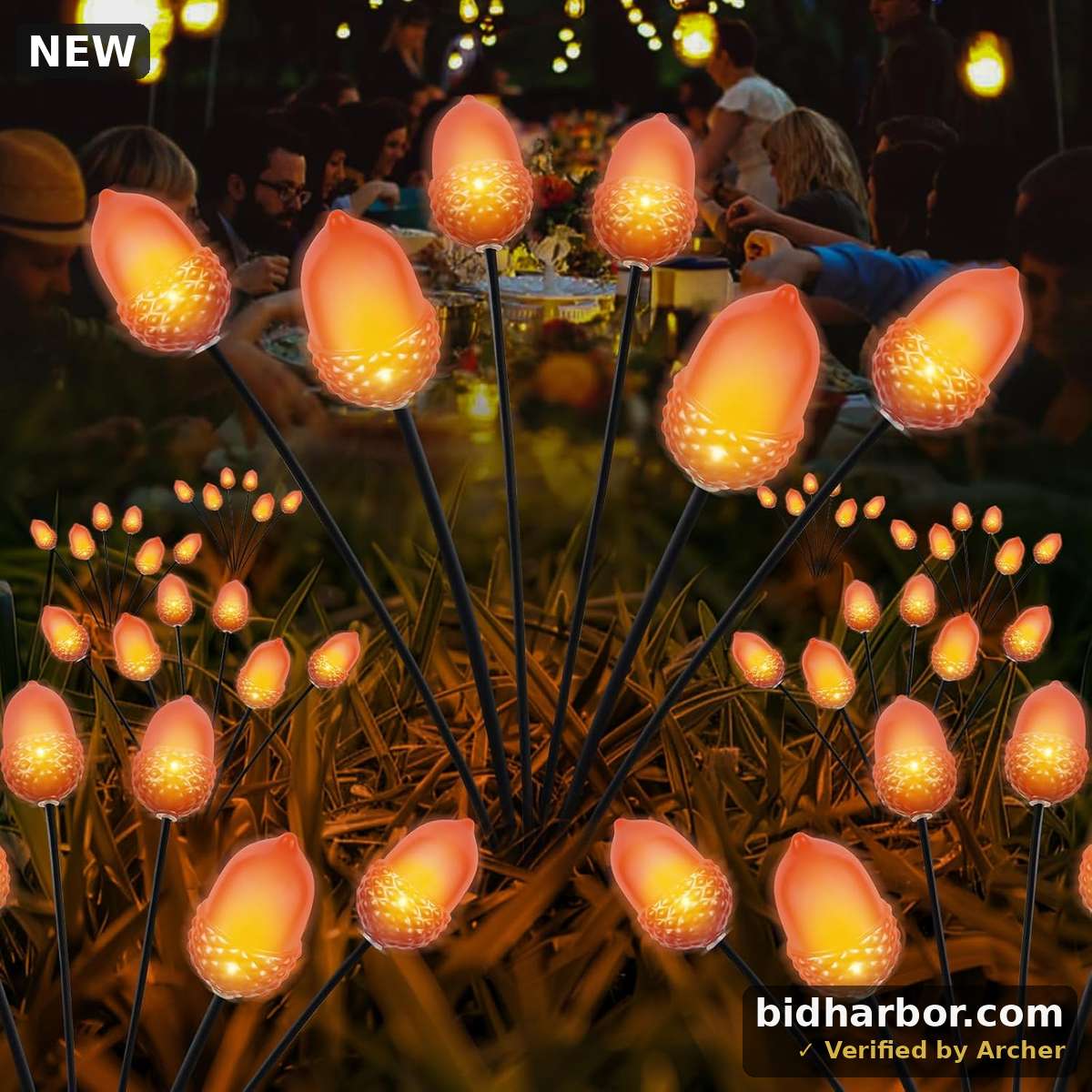 Thanksgiving Decorations Outdoor Solar Garden Lights,12LED Artificial Big 3D Acorn Thanksgiving Light, Fall Decor Solar Path Lights for Home Autumn Harvest Fall Party Decor,2PACKS Orange