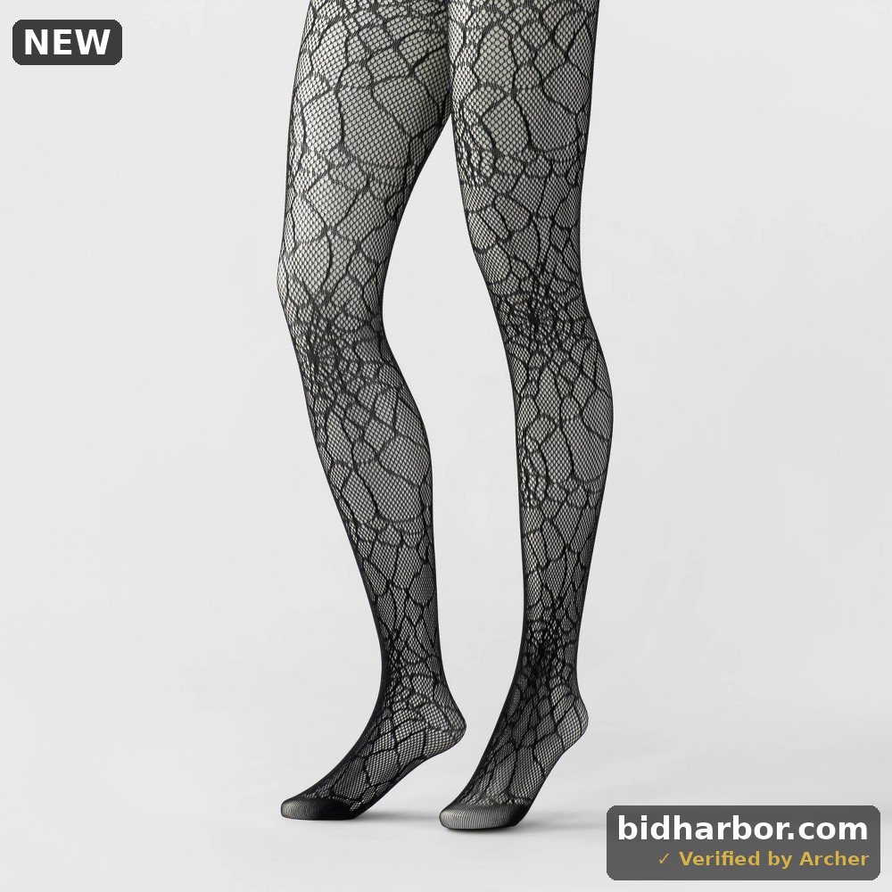 Women's Spider Web Net Halloween Tights - Hyde & EEK! Boutique Black S/M