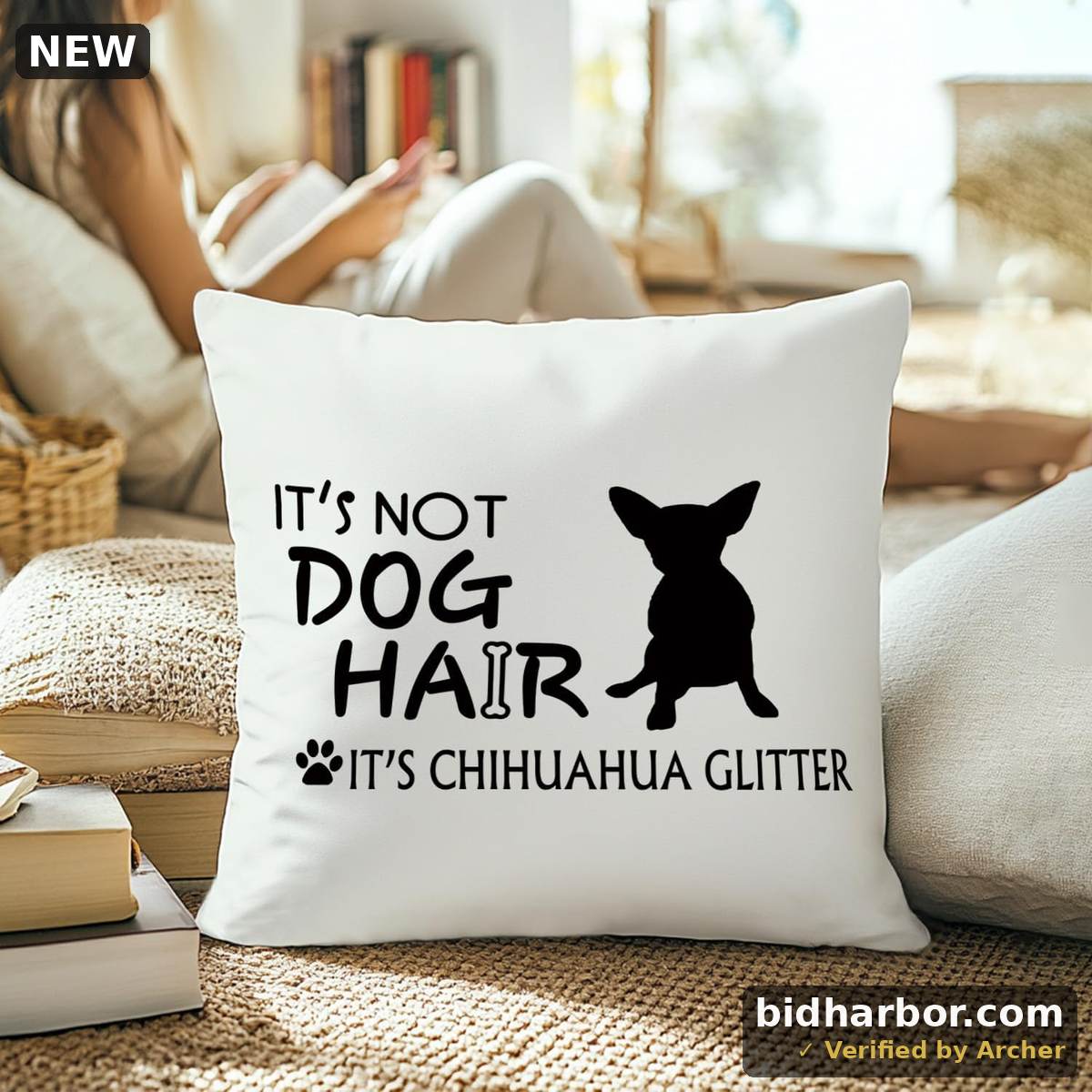 Funny Chihuahua Pillow Covers 18x18 Set of 2, Chihuahua Gifts for Women, Gifts for Dog Lover Mom Dad Owner Decorative Throw Pillow Cover Pillowcases for Couch Home Bedroom Living Room Decor