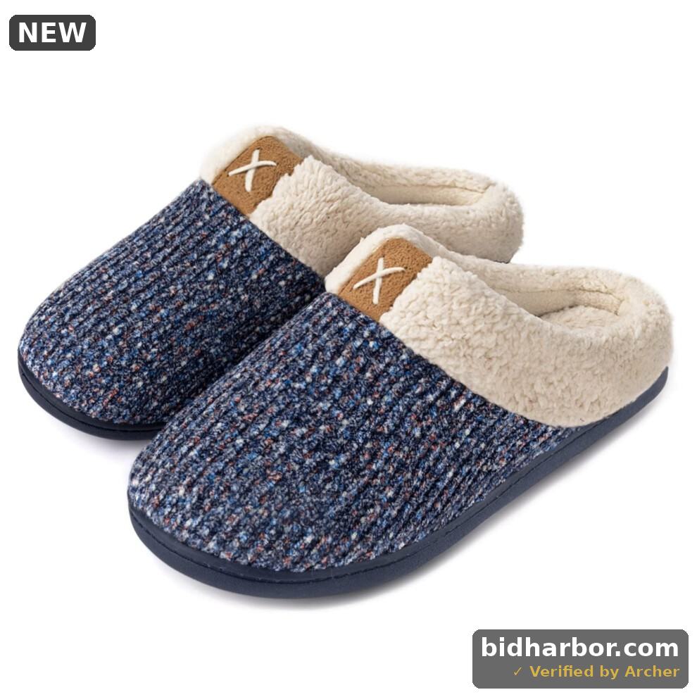 ULTRAIDEAS Women's Fuzzy Wool-Like House Shoes with Memory Foam  Gift for Women  Ladies Slippers with Indoor &Outdoor Anti-Skid Rubber Sole 11-12  Lig — US 11-12