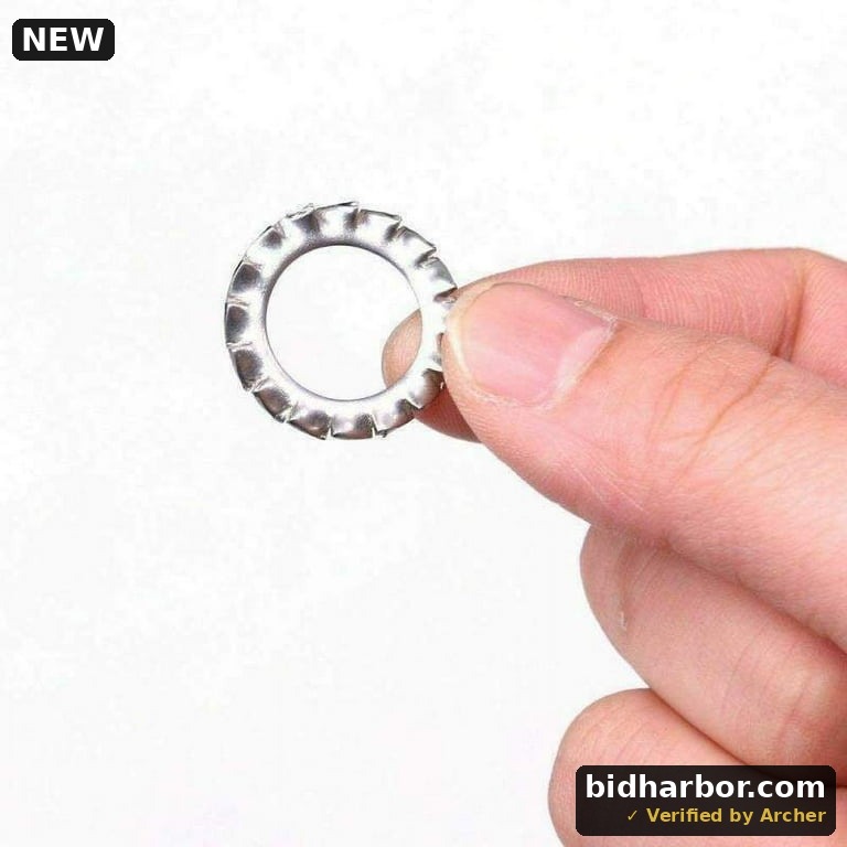 Tooth Star Lock Washers,TTZEZE SUS304 Starlock Washers,Anti Loose Multi-Tooth Star Lock Washers,Quick Speed Locking Washers Assortments,Silver Tooth Locking Ring Washers M14 External 50PCS