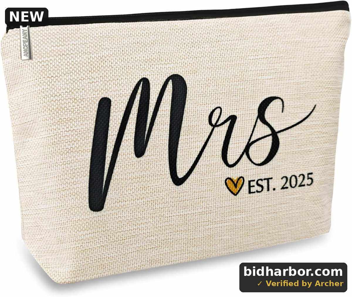 Wedding Bridal Shower Gifts for Bride To Be 2025, Future Mrs Makeup Bag, Bachelorette Party favors Accessories, Wifey Engagement Gifts for Women, Small Cosmetic Travel Pouch