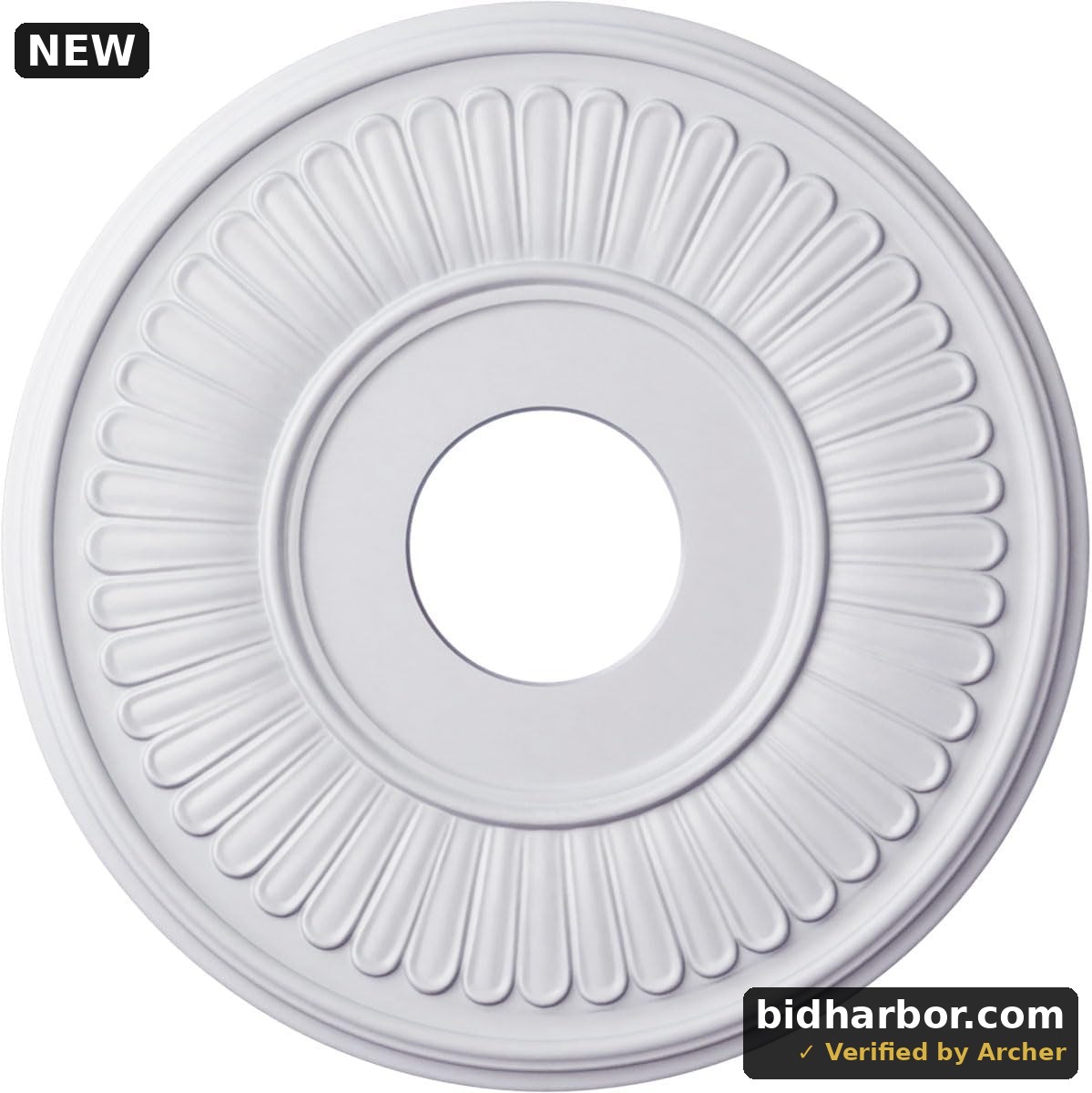 15 3/4"OD x 3 7/8"ID x 3/4"P Berkshire Ceiling Medallion (Fits Canopies up to 7")