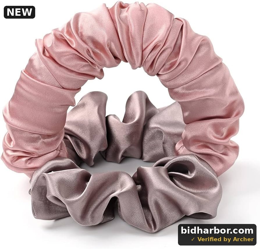 Heatless Overnight Hair Curler, Soft Silk Curling Scrunchie Headband for Long Hair, 1 Piece