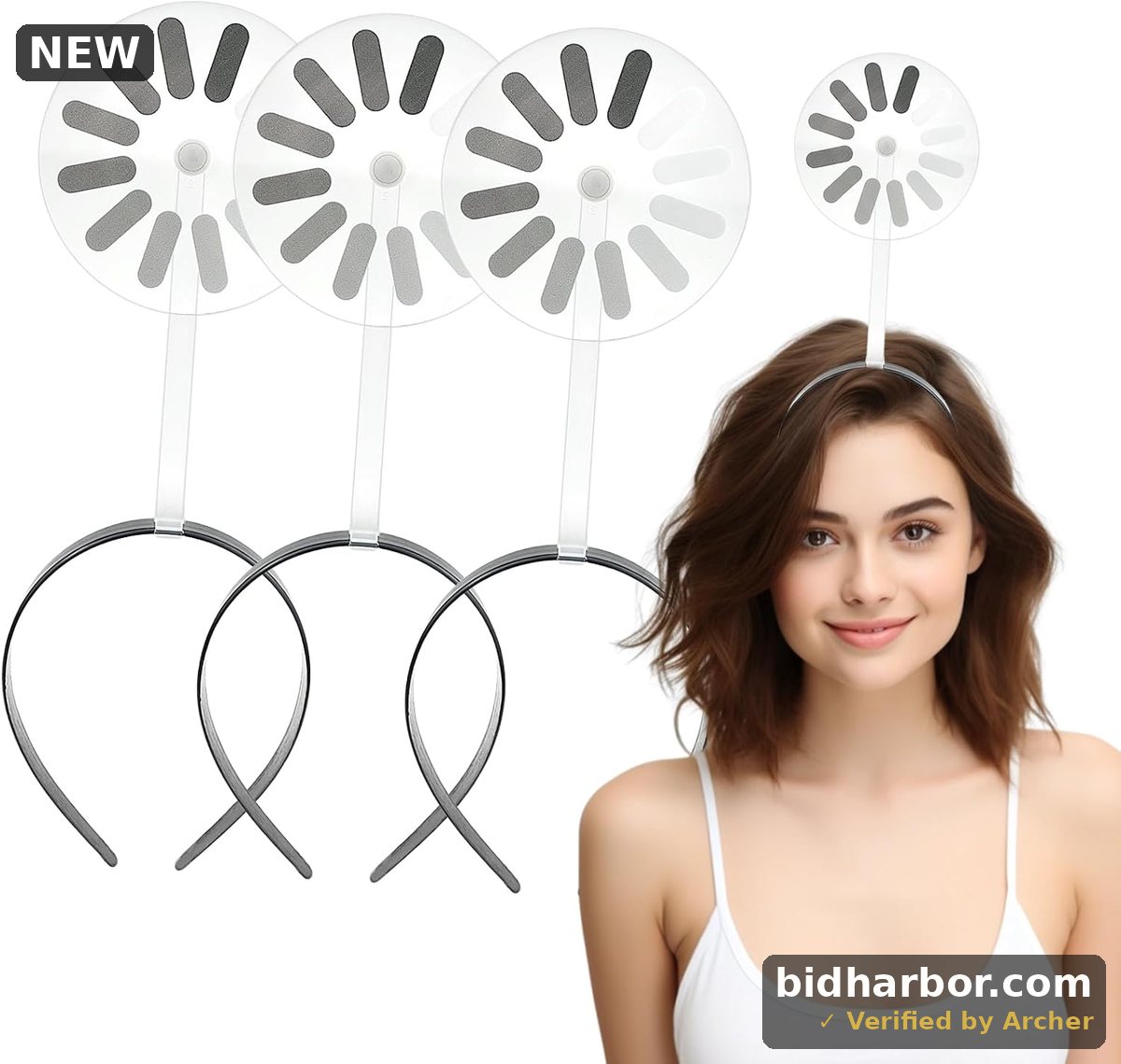 3 Pcs Brain Loading Headbands Funny Rotating Brain Loading Design Simple Assembly Plastic Headband Cute Headbands for Women Girls Party Decoration