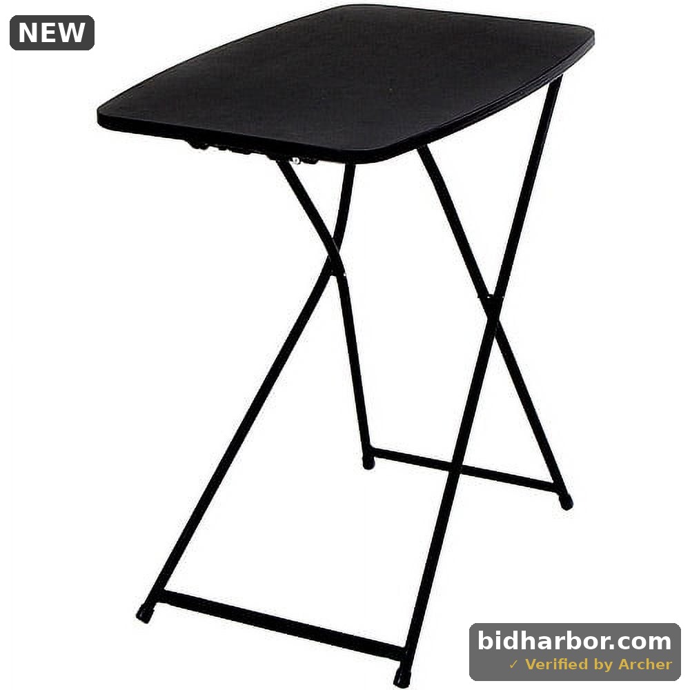 Mainstays 26" Adjustable Height Personal Folding Table, Black