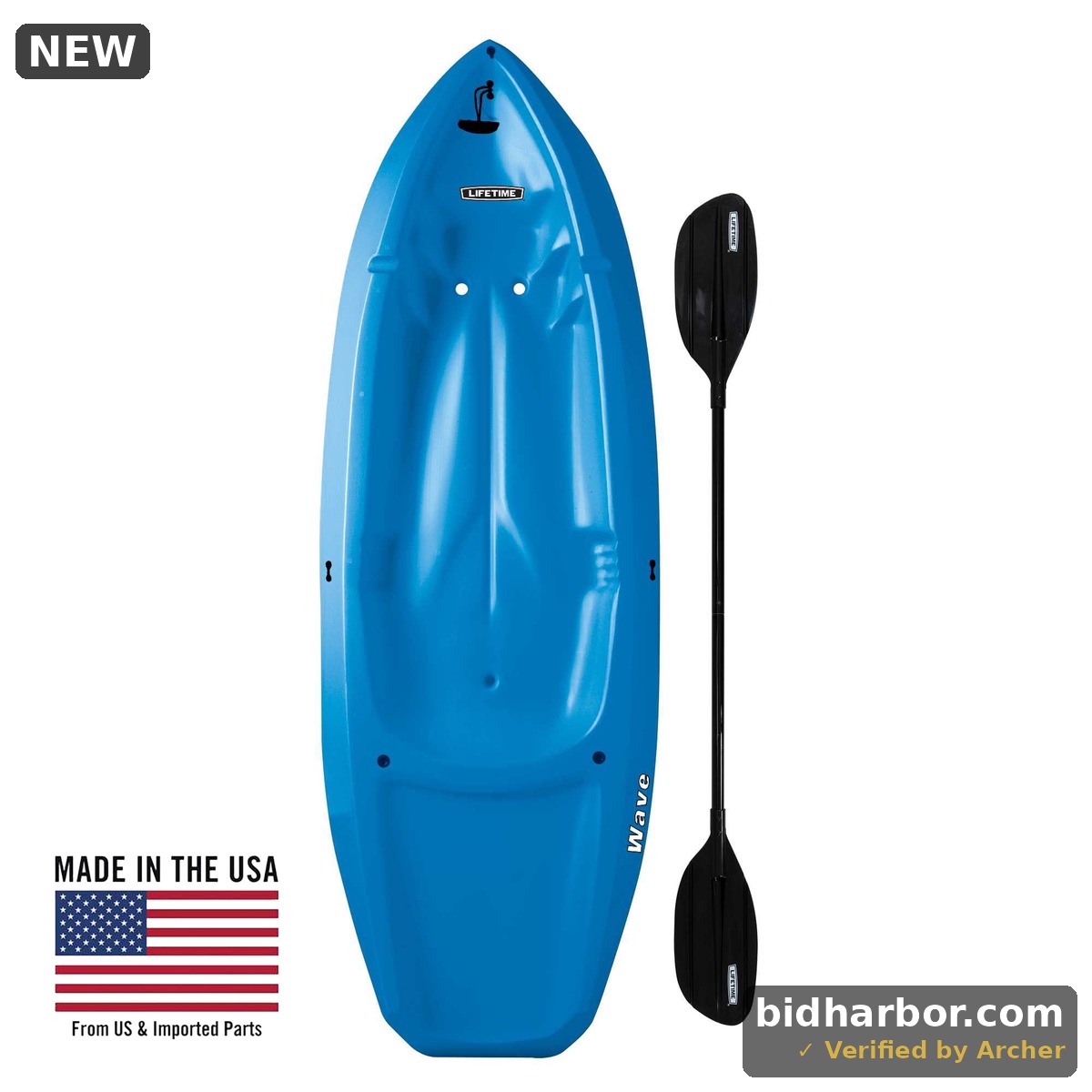 Lifetime Wave Youth 6 Ft Sit-on-Top Kayak with Paddle Blue (90097)