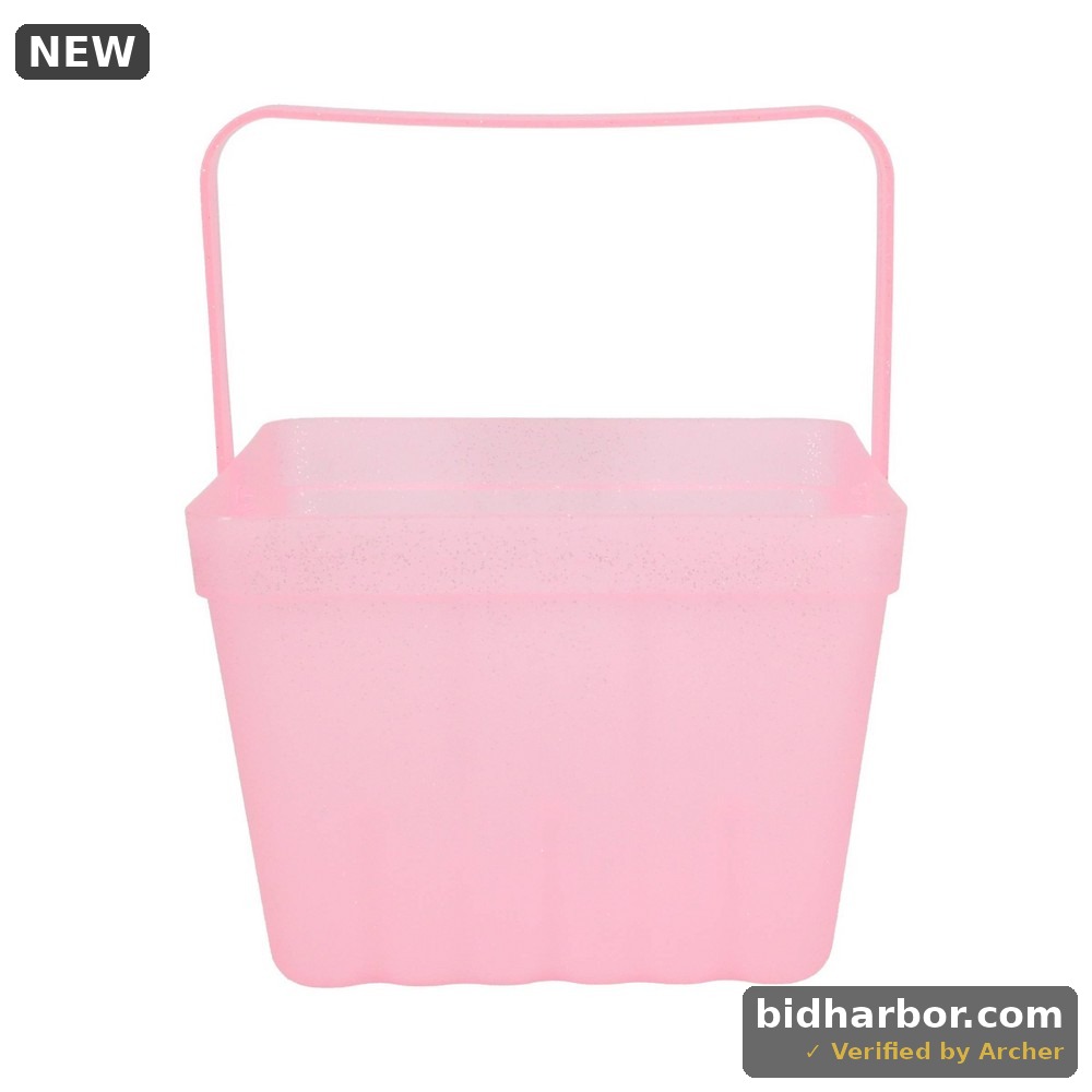 Spritz Scalloped Plastic Easter Basket, Assorted Colours