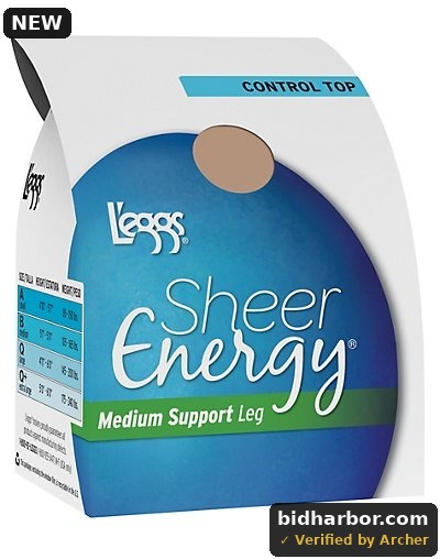 L'eggs Sheer Energy Control Top, Reinforced Toe Pantyhose 6-Pack Navy a Women's - Pack of 6