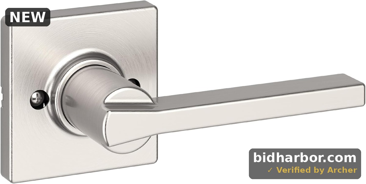 Kwikset Casey Dummy Door Lever, Single-Sided Non-Turning Push/Pull Handle, Satin Nickel, Microban
