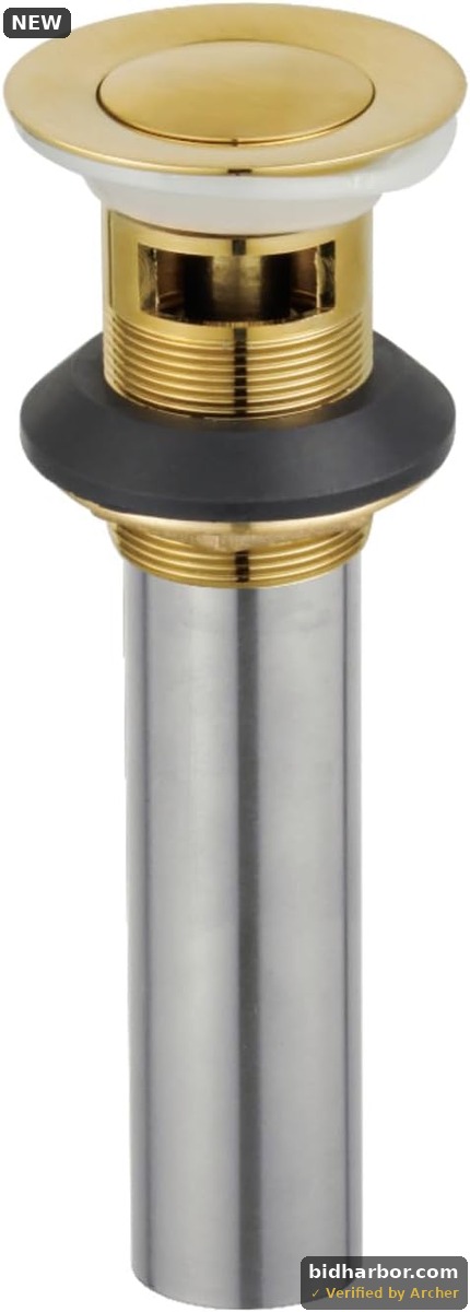 Kingston Brass KB6007 Complement Bathroom Sink Drain, Brushed Brass