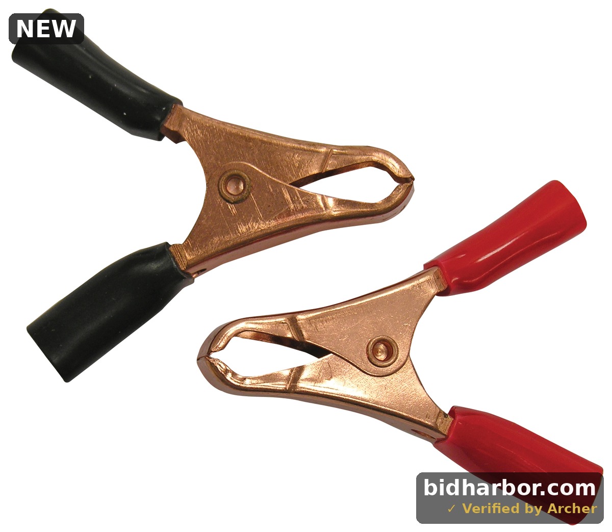 Gardner Bender Copper Battery Clamps, Red & Black, 2-Pack