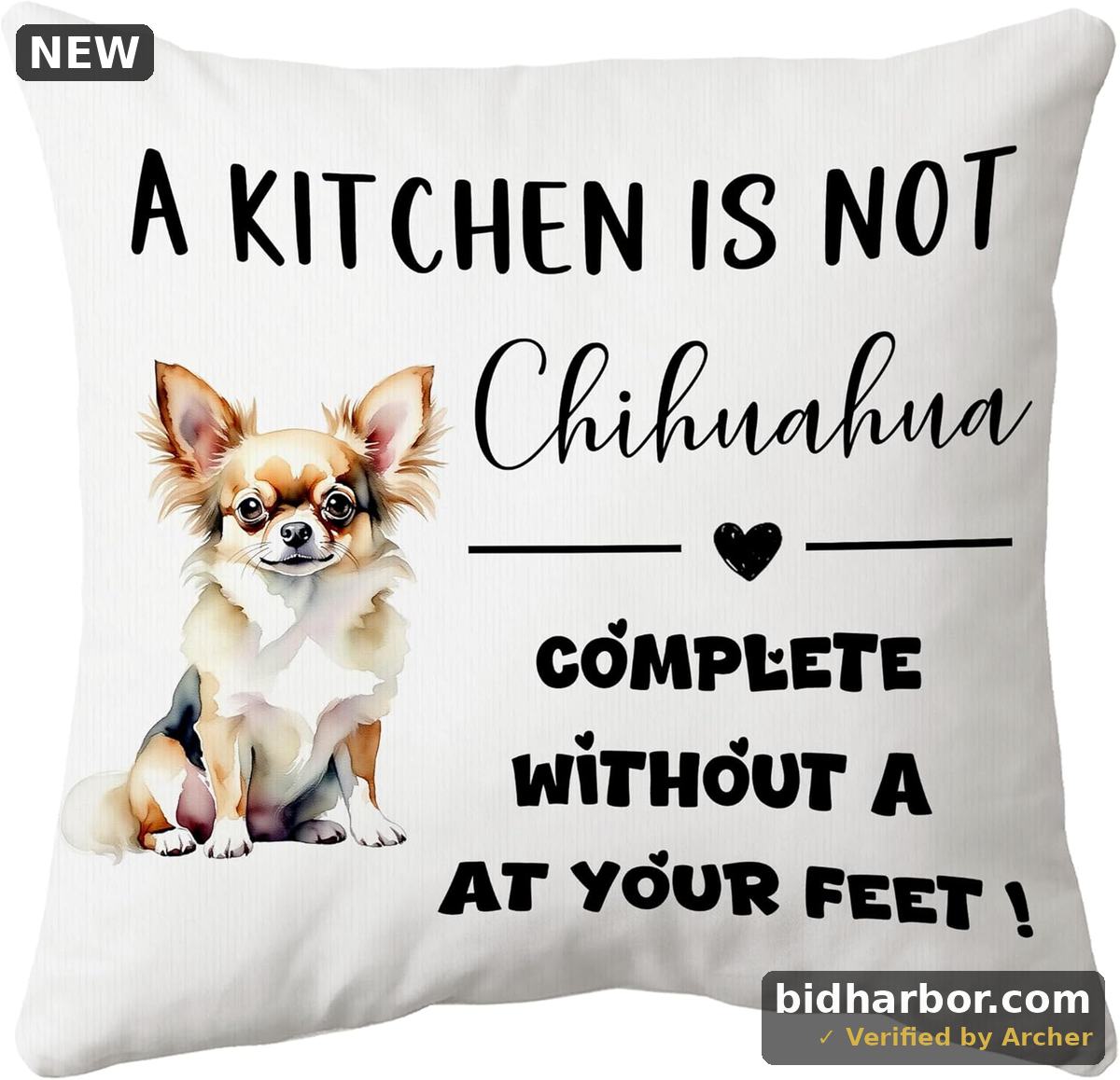 huester Funny Chihuahua Pillow Covers 18x18, Chihuahua Gifts for Women, Dog Mom Dad Lovers Gifts Decorative Throw Pillow Cover Pillowcases for Couch Bed Home Bedroom Living Room Decor