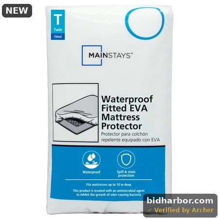 Mainstays Waterproof EVA Fitted Mattress Protector Twin