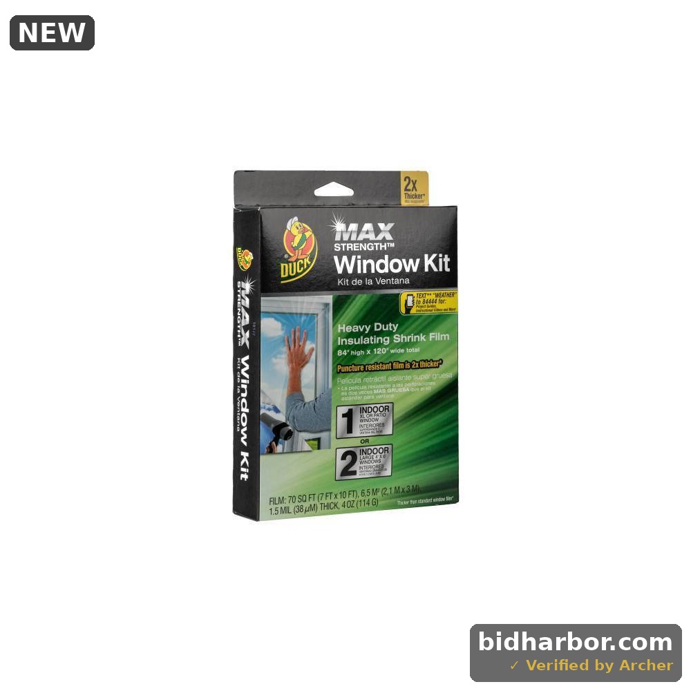 Duck Max Strength Rolled Window Insulation Kit Clear 84 in. X 120 in.