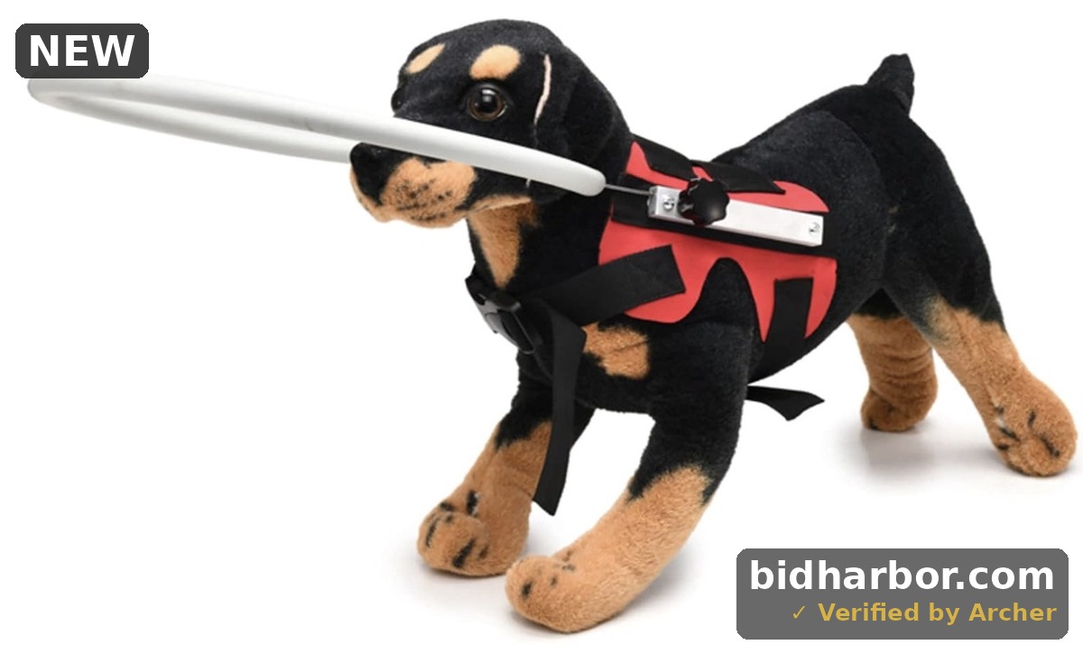 GabeFish Ring Harness for Blind Dog, Lightweight Blind Ring for Pets, Blind Dog Bumper, Bump Guard for Blind Dogs Red Small