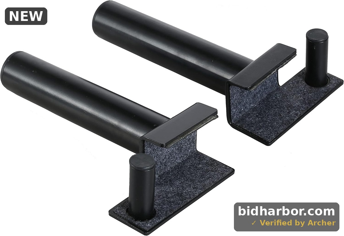 Weight Plate Holders for 2x2 Power Rack – Pair (2-Pack) | 500LB Capacity | Fits 1" Mounting Holes | Easy Lock-In Design for Gym Organization – I. Weight Plate Holders, Pair – Black